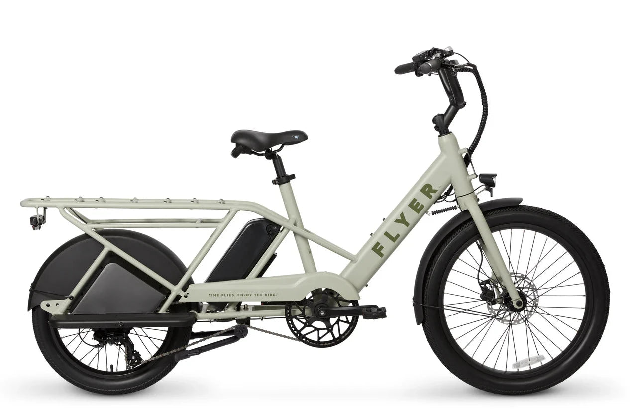 Flyer Via Electric Cargo Bicycle LongTail, Top Speed 20mph – CasaBikes Flyer Via Electric Cargo Bicycle LongTail, Top Speed 20mph – CasaBikes