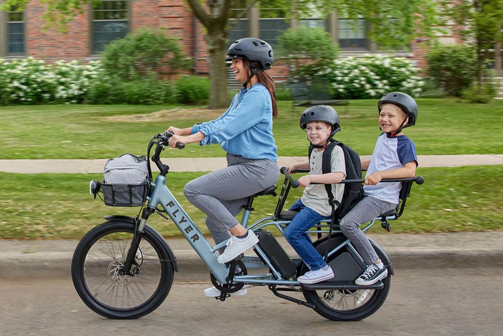 Flyer Via Pro Electric Cargo Bicycle LongTail, Top Speed 20mph