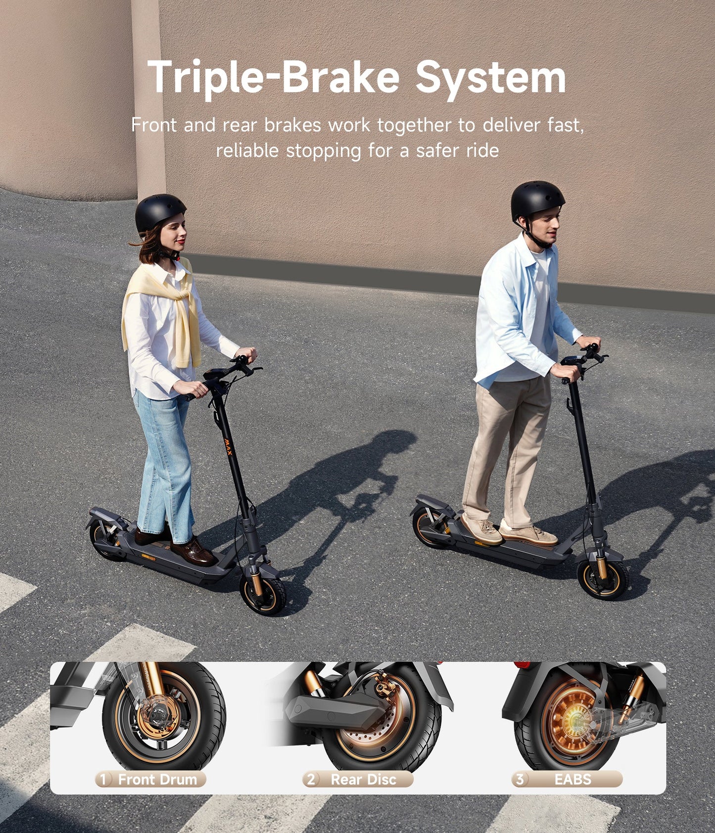 NAVEE GT5 Max Electric Scooter|Damping Cylinder Suspension|55.9miles Eco-range|1638W