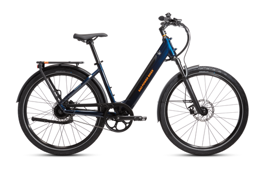 Right-side view of RadKick Belt Drive in Midnight Bleu