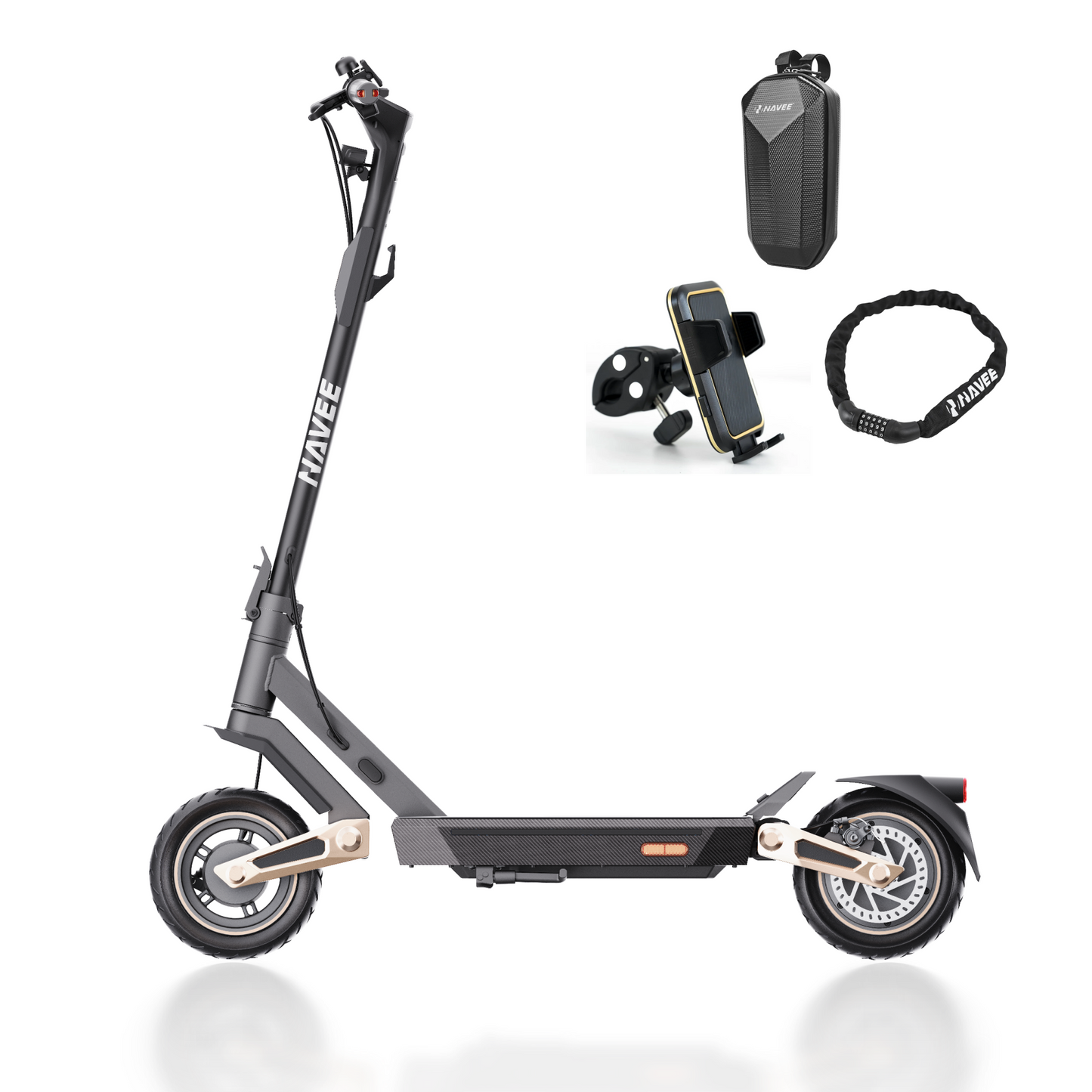NAVEE ST3 Electric Scooter|Damping Arm™ Suspension|37.3miles Eco-range|1000W