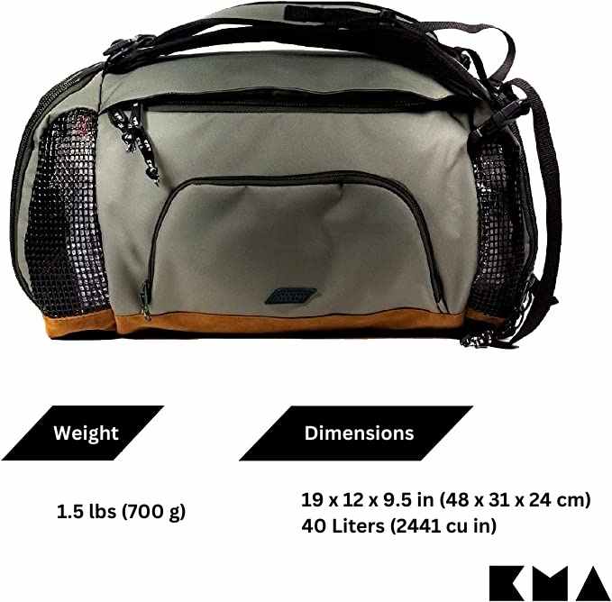KMA Baja Vent 40L Duffle Bag Backpack for Hiking or Cycling *Freeride Edition*