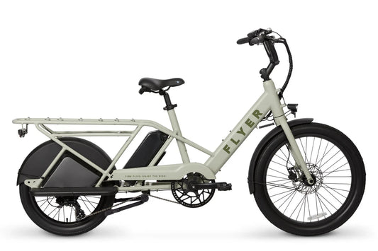 Flyer Via Electric Cargo Bicycle LongTail, Top Speed 20mph