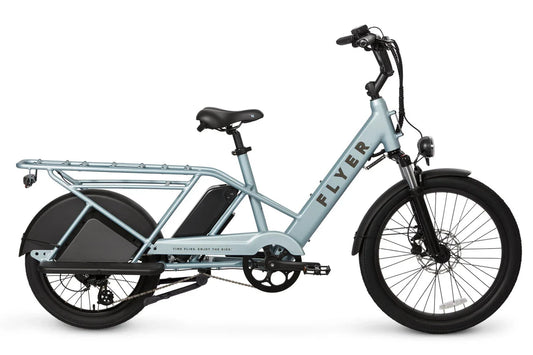 Flyer Via Pro Electric Cargo Bicycle LongTail, Top Speed 20mph