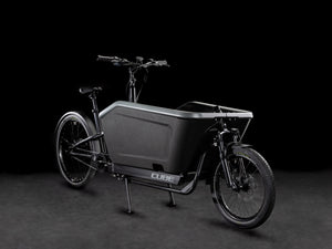 Cube Cargo Dual Sport Hybrid 1000 eMTB flashgrey n black front right side profile on Fly Rides