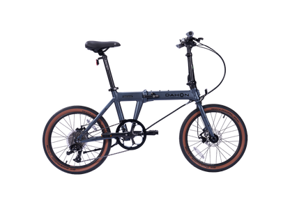DAHON Hemingway GR All-Terrain folding bike with brown tires for city and park trails.