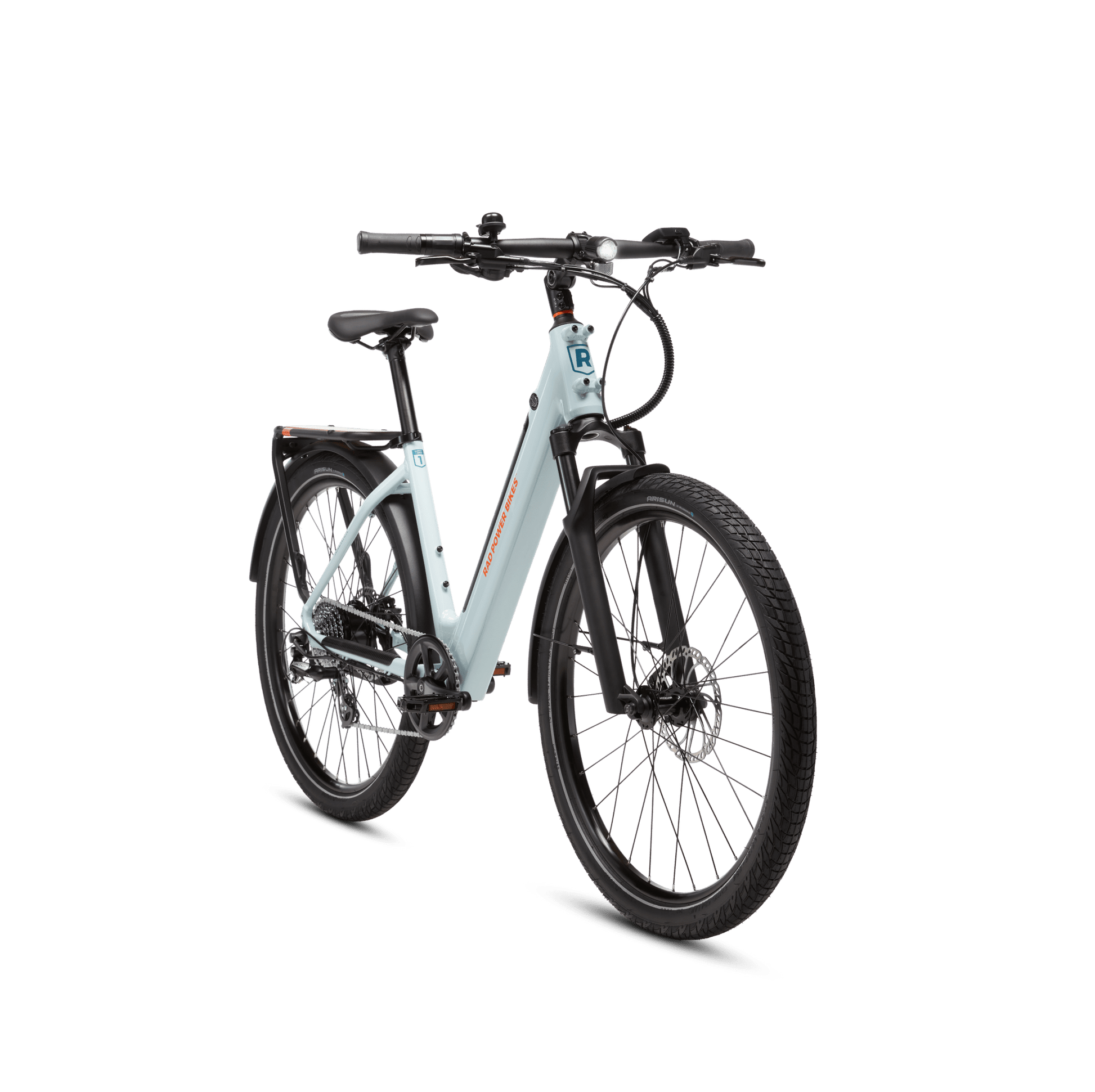 Right side angle of the RadKick 7-Speed in Arctic Blue