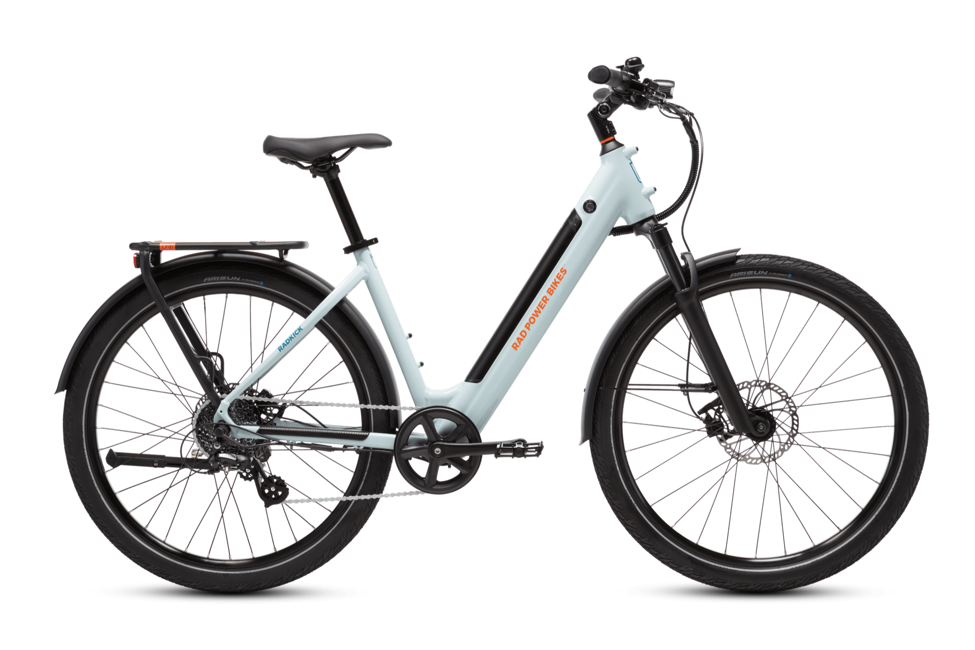 Right side of the RadKick 7-Speed in Arctic Blue