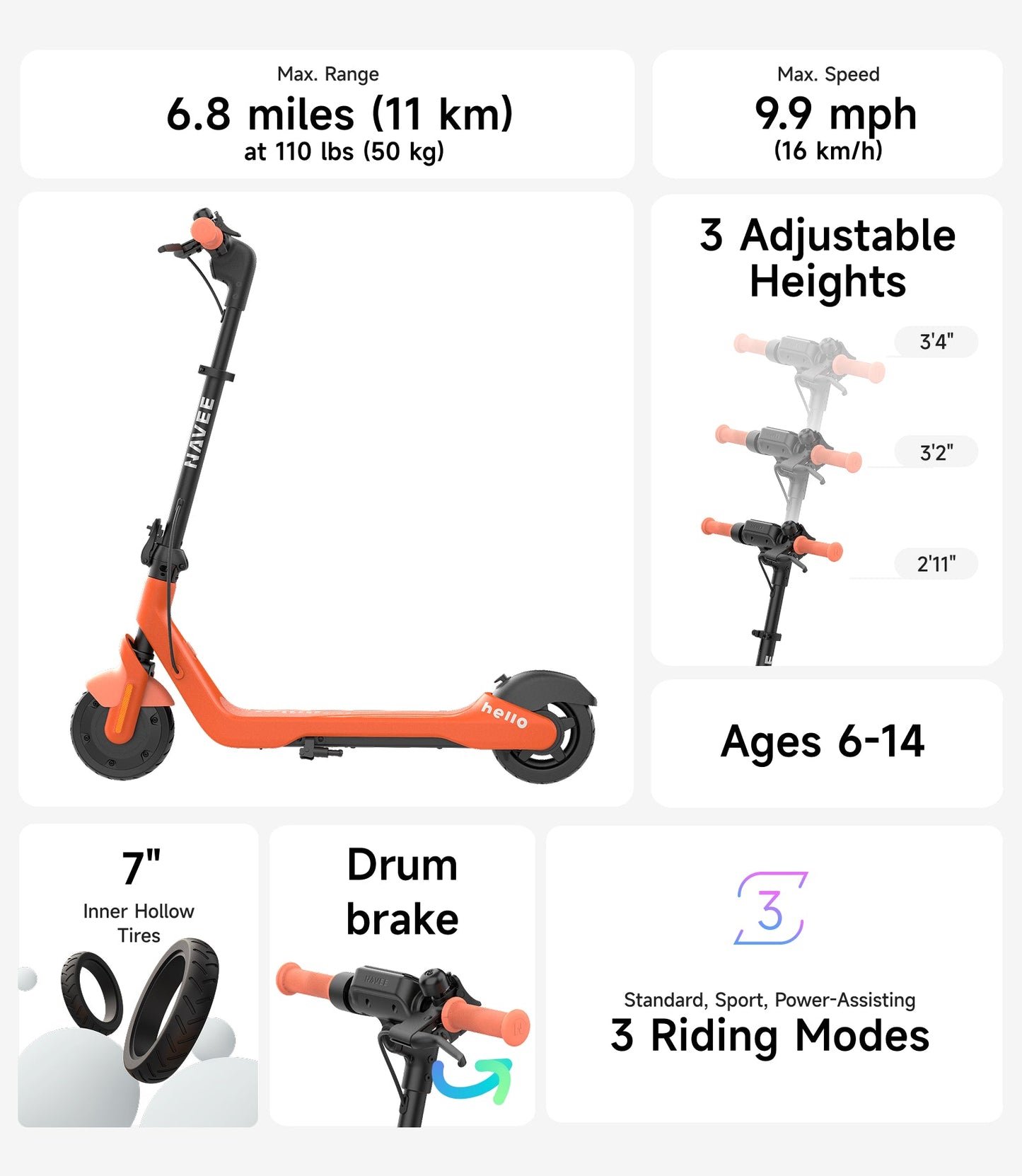 NAVEE K100 Pro Smart Kids E-scooter