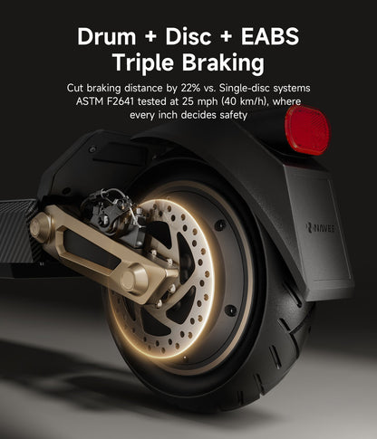 NAVEE ST3 Pro Electric Scooter｜Damping Arm™ Suspension｜46.6miles Eco-range｜1350W