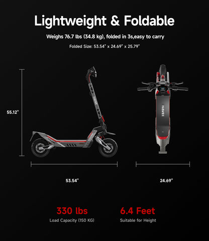 NAVEE XT5 Pro Electric Scooter｜Off-road Tire｜Damping Arm™ Suspension｜2200W｜IPX6｜46.6miles