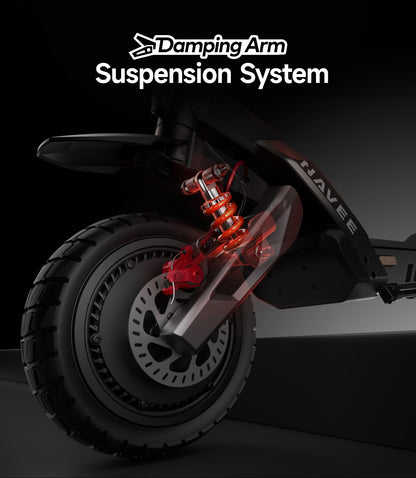NAVEE XT5 Pro Electric Scooter｜Off-road Tire｜Damping Arm™ Suspension｜2200W｜IPX6｜46.6miles