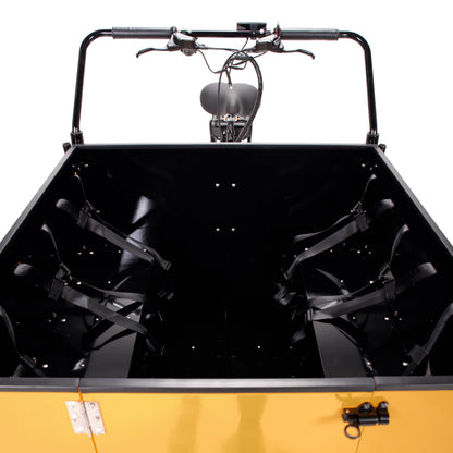 Preschool cargo bike for 6 kids #color_Classic Yellow & Black 
