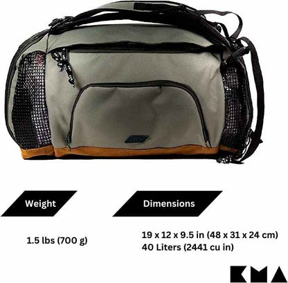 KMA Baja Vent 40L Duffle Bag Backpack for Hiking or Cycling *Freeride Edition*