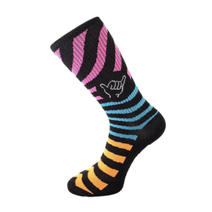 Zebra Shaka socks (one size fits most) GUD LIFE by Johny Salido