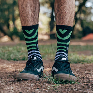 Zebra Shaka socks (one size fits most) GUD LIFE by Johny Salido